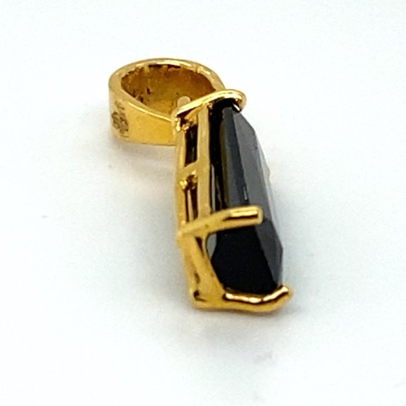 Green Tourmaline 3.10ct Solid 18K Yellow Gold Pendant - Picture 7 of 9